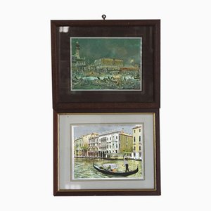 Prints of Venice with Reflections, 1970s, Set of 2-KNM-914726