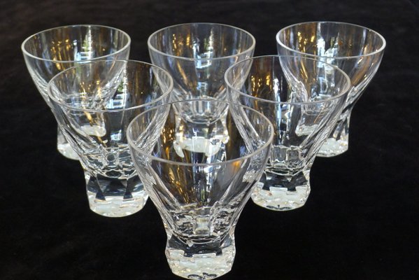 Prisma Drinking Glasses in Lead Crystal by Wilhelm Wagenfeld for Peill & Putzler, 1950s, Set of 6-VRE-767069