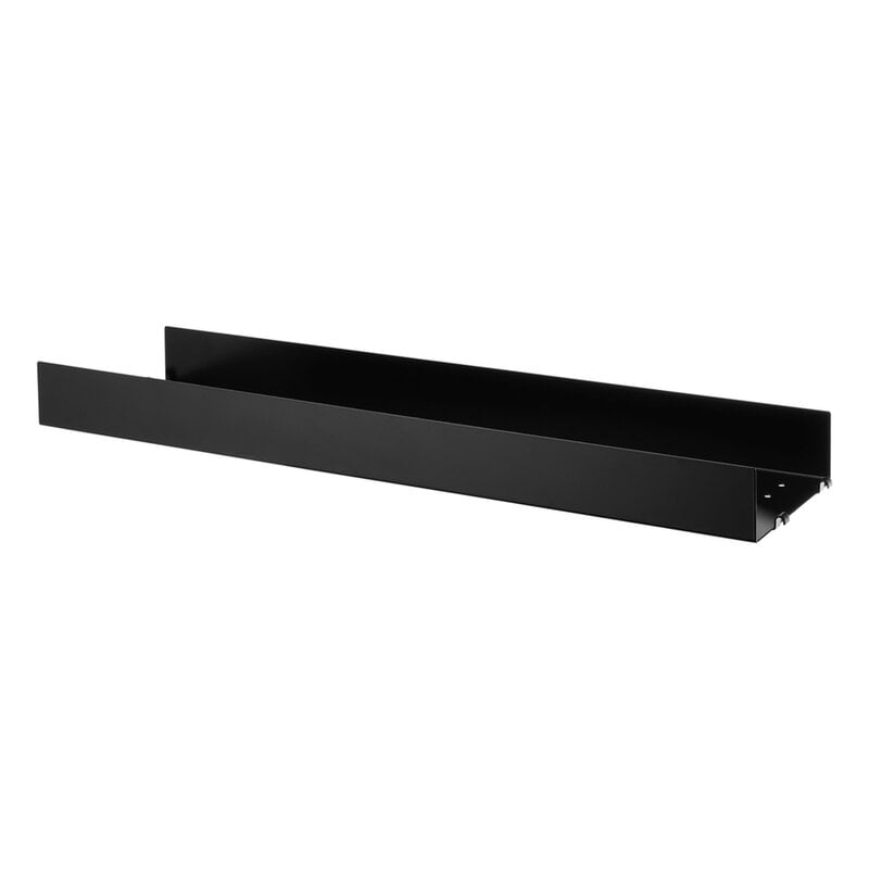 String metal shelf 78 x 20 cm by String Furniture #high, black #