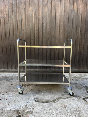 Professional Steel Bar Trolley with 4 Swivel Wheels, 1980s-YST-2036109