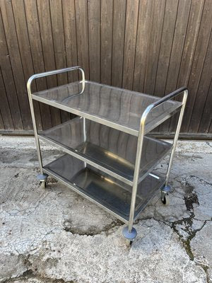 Professional Steel Bar Trolley with 4 Swivel Wheels, 1980s-YST-2036109