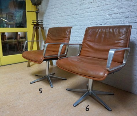 Program 2000 Armchair in Leather by Delta Design for Wilkhahn, 1960s-EA-1098471