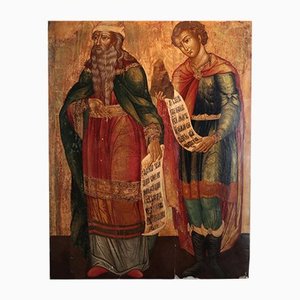 Prophets Zechariah and Daniel, 17th-Century, Wood & Gesso-WMV-1129362