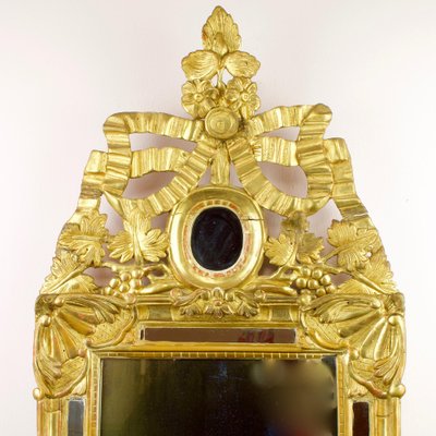 Provencal Transitional Louis XVI Wall Mirror with Elaborate Crowning, France, 1770s-KMT-985947