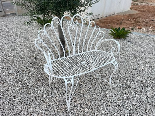 Provencal Wrought Iron Bench, 1960s-SDV-1732130