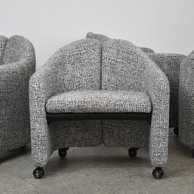 PS142 Armchairs by Eugenio Gerli for Tecno, 1960s, Set of 4-QLP-1821814