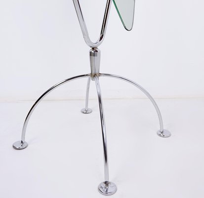 Psyche Mirror in Chrome and Wood, 1970s-NYF-2019228