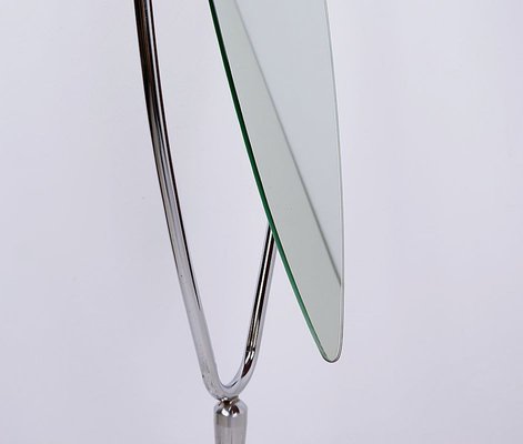 Psyche Mirror in Chrome and Wood, 1970s-JG-1786344