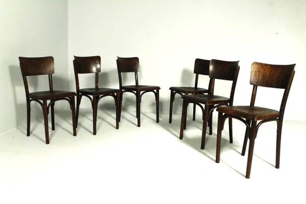 Pub Chairs from Thonet, 1930s, Set of 6-CW-2020307