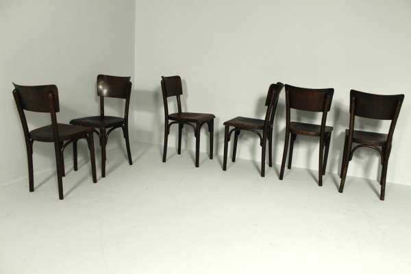 Pub Chairs from Thonet, 1930s, Set of 6-CW-2020307