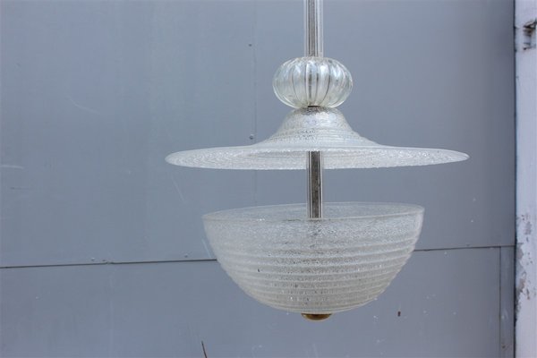 Pulegoso Lantern Ceiling Lamp from Barovier & Toso, 1940s-EH-668099