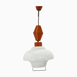 Pull-Down Pendant Light, Czechoslovakia, 1950s-TZ-1449420