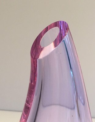 Purcked Color Piriform Glass Vase, 1970s-BA-1365873