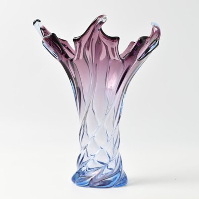 Purple and Blue Sommerso Murano Glass Vase, 1960s-IXK-1787970