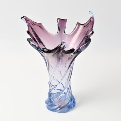 Purple and Blue Sommerso Murano Glass Vase, 1960s-IXK-1787970