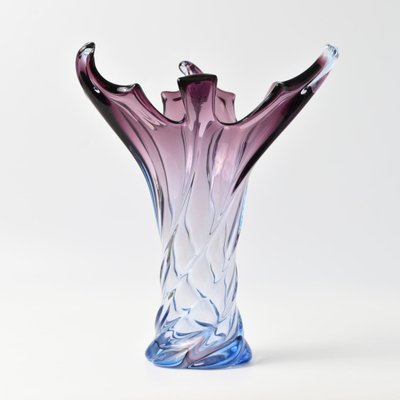 Purple and Blue Sommerso Murano Glass Vase, 1960s-IXK-1787970