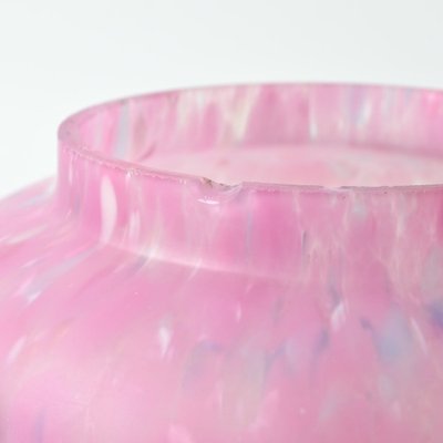 Purple and Pink Spatter Glass Vase from Anton Ruckl, 1920s-IXK-1650330