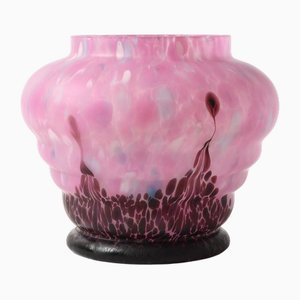 Purple and Pink Spatter Glass Vase from Anton Ruckl, 1920s-IXK-1650330