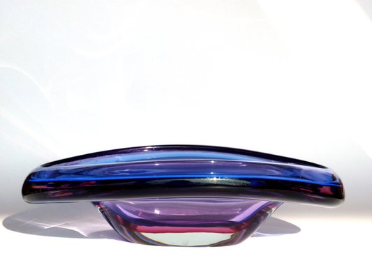 Purple, Blue and Pink Summerso Murano Glass Vase by Flavio Poli for Seguso, 1950s-KGD-1821099