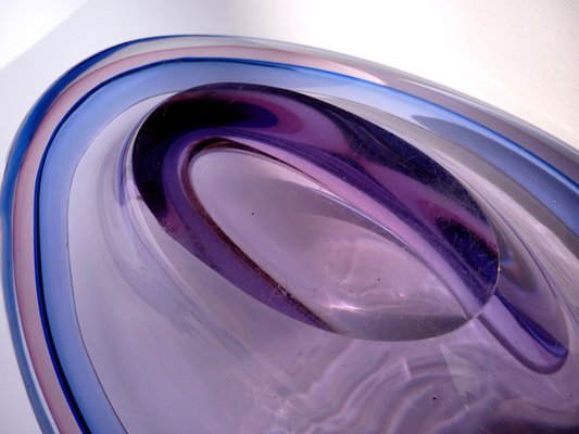 Purple, Blue and Pink Summerso Murano Glass Vase by Flavio Poli for Seguso, 1950s-KGD-1821099