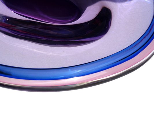 Purple, Blue and Pink Summerso Murano Glass Vase by Flavio Poli for Seguso, 1950s-KGD-1821099