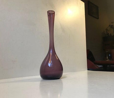 Purple Modernist Glass Vase by Gunnar Ander for Elme Glasbruk, 1960s-LCR-546673