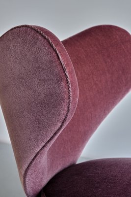 Purple Mohair Heart Chair from Brøndbyøster Furniture, Denmark, 1953-FMT-1389465