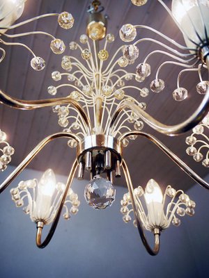 Pyra Chandelier in Crystal & Brass by Emil Stejnar for Rupert Nikoll, Austria, 1950s-DEK-1118203