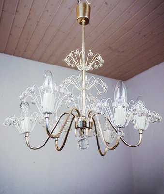 Pyra Chandelier in Crystal & Brass by Emil Stejnar for Rupert Nikoll, Austria, 1950s-DEK-1118203