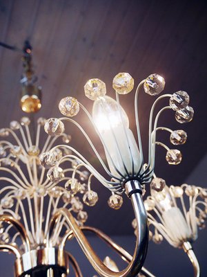 Pyra Chandelier in Crystal & Brass by Emil Stejnar for Rupert Nikoll, Austria, 1950s-DEK-1118203