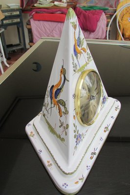 Pyramid clock in Martres Earthenware, 1970s-RDN-1733677