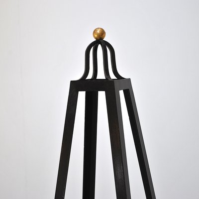 Pyramid-Shaped Lacquered Iron and Glass Shelf, 1960s-JQO-691023