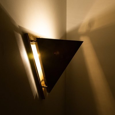 Pyramid Shaped Massive Brass Wall Lamp from OTHR, 1970s-VDW-1813978