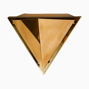 Pyramid Shaped Massive Brass Wall Lamp from OTHR, 1970s-VDW-1813978