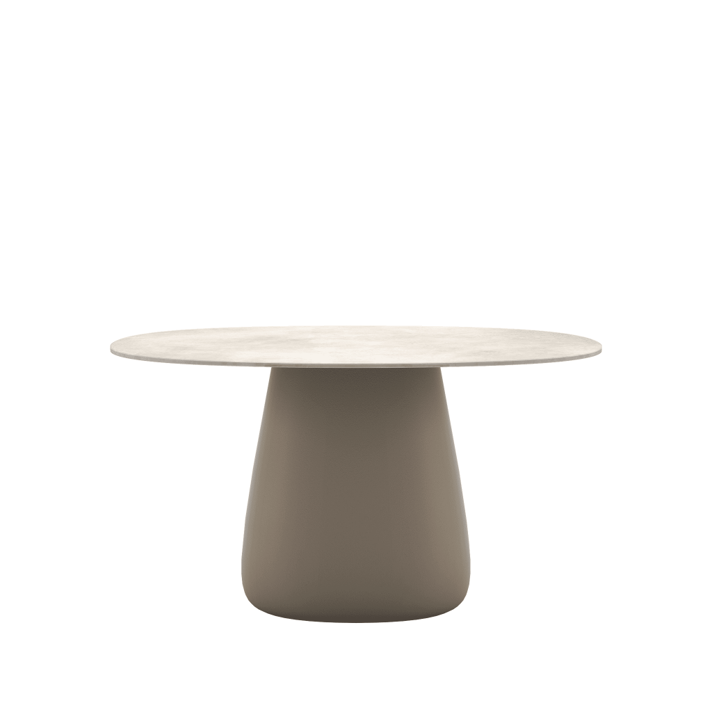 Cobble Table 135 cm Stoneware Ivory by Qeeboo