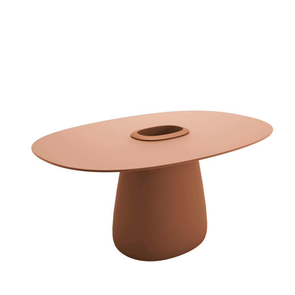 Cobble Table 160 Hpl Bucket by Qeeboo #Terracotta