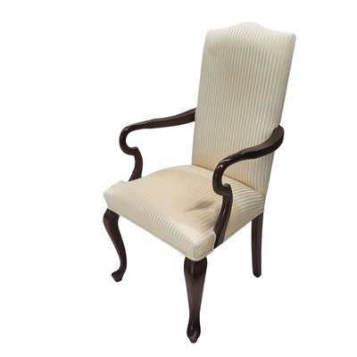 Queen Anne Upholstered Walnut Armchairs, Set of 2-TCS-1782872