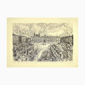 R. Massaglia, Place Stanislas, Original Etching, 1980-ZCI-898559