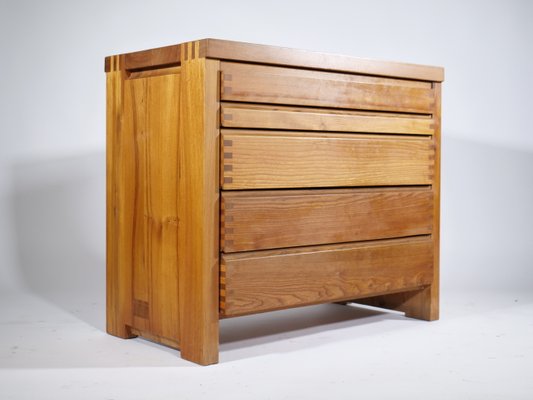 R09A Teak Commode with 5 Drawers by Pierre Chapo, 1960s-LVS-1451086