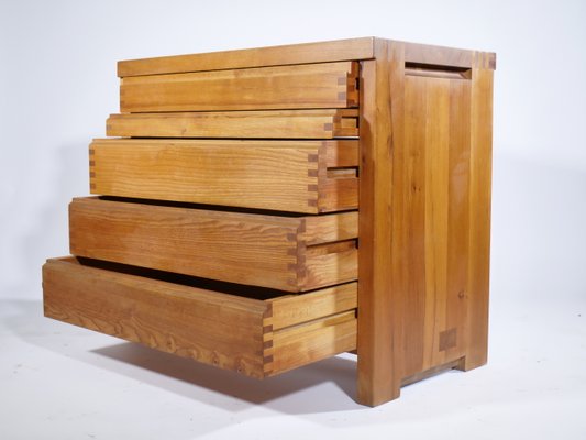 R09A Teak Commode with 5 Drawers by Pierre Chapo, 1960s-LVS-1451086