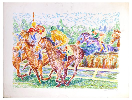 Rae Jockey no. 6 - Original Lithograph y S. Mendjisky - 1970s 1970s-ZCI-755457