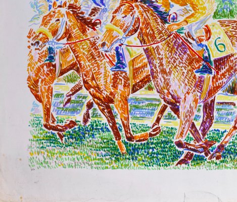 Rae Jockey no. 6 - Original Lithograph y S. Mendjisky - 1970s 1970s-ZCI-755457