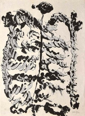 Rafael Alberti, Composition, Ink Drawing, 1970s-ZCI-1781545