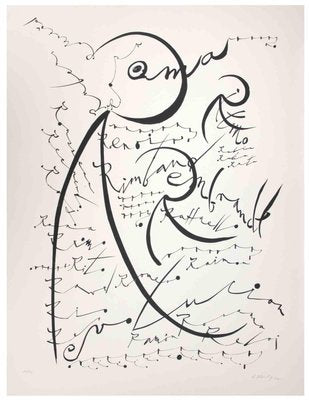 Rafael Alberti, Letter R, Lithograph, 1972-ZCI-2025250