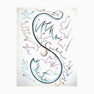 Rafael Alberti - Letter S - Original Lithograph by Rafael Alberti - 1972-ZCI-806172