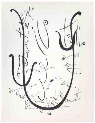 Rafael Alberti, Letter U, Lithograph, 1972-ZCI-2029098