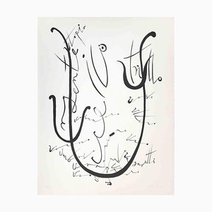 Rafael Alberti, Letter U, Lithograph, 1972-ZCI-2029098