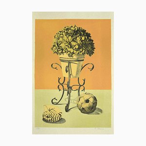 Raffaello Piraino, Still Life, Lithograph, 1970s-ZCI-827787