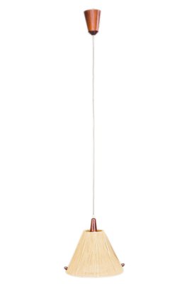 Raffia Pendant Lamp from Temde, 1960s-ZZH-540766