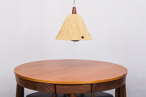 Raffia Pendant Lamp from Temde, 1960s-ZZH-540766